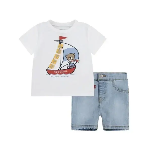 Completo baby t shirt e short denim - Levi's