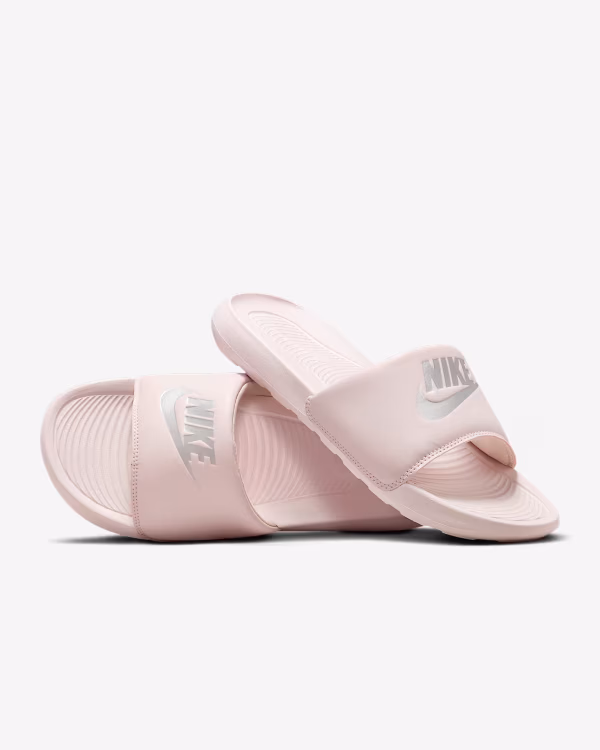 Ciabatta Victori rosa logo argento - Nike